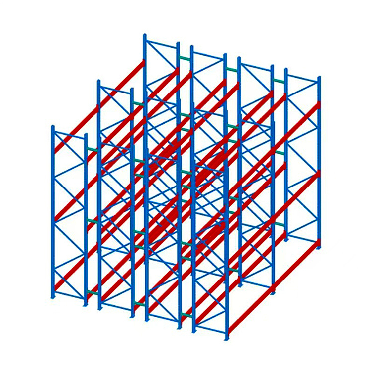 Saswtooth Racking Layout Q235B Steel Adjustable Pallet Racking for Warehouse Storage with High ...