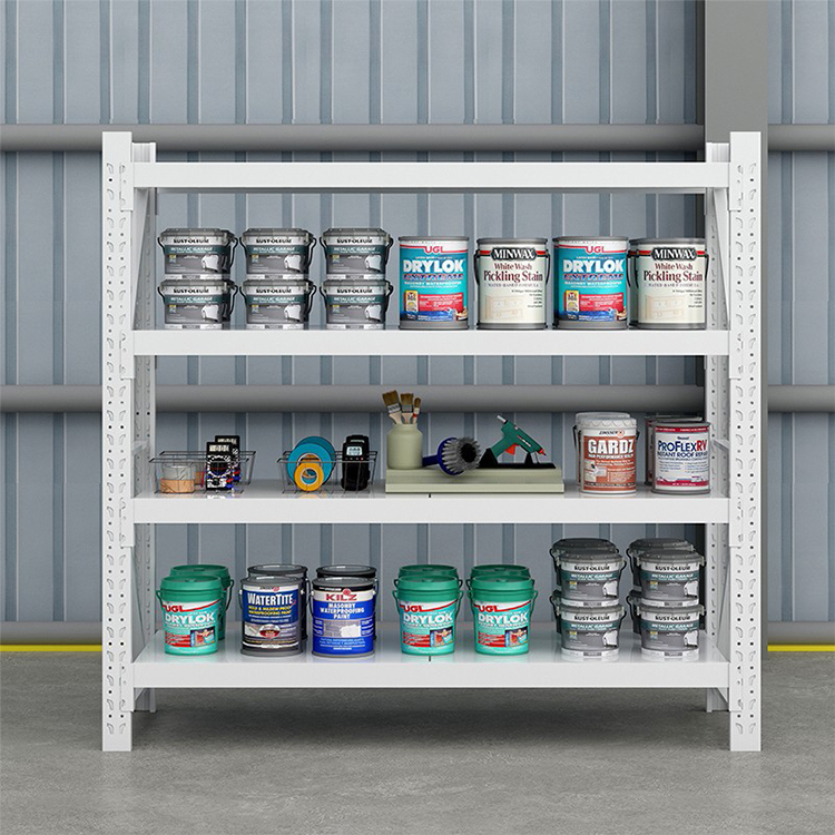 Adjustable Medium-Duty Steel Rack System for Warehouse Storage with ...