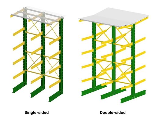 Custom Beam Length Racking 500-5000kg Industrial Cantilever Racking System Custom Arm Length ...